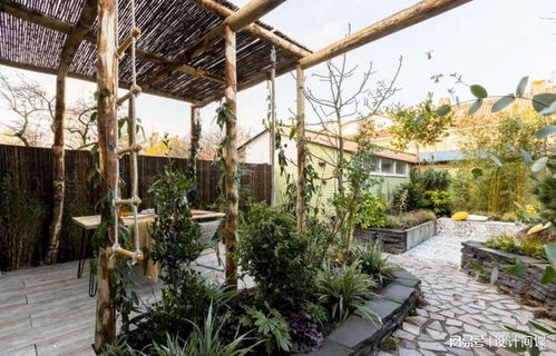 庭院設(shè)計 花園里用花磚也太好看了,文藝又小資搭配綠竹堪稱完美